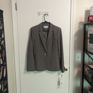 Grey Calvin Klein Blazer with Tags On, Size 8